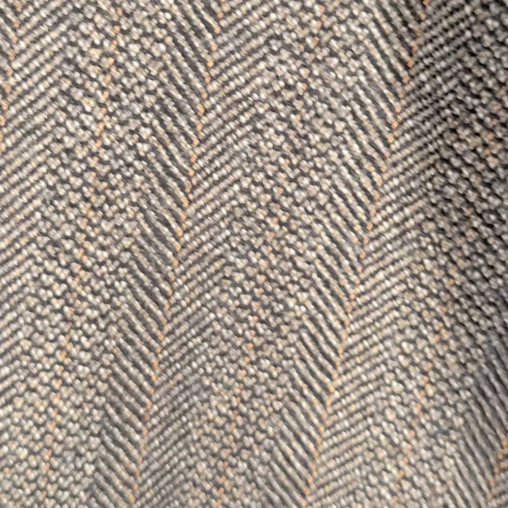 Vtg Etienne Aigner 44L Brown Herringbone Lambswool Blazer Coat - Picture 8 of 15